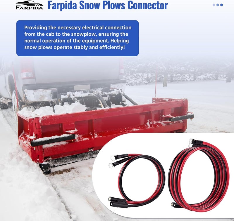Farpida HYD01684 HYD01690 Truck and Plow Side Power Ground Cable Fit for BOSS Plows Snow Plow Harness Repair Kit Truck and Plow Side Repair Harness Replace BOSS HYD01684 HYD01690 - Image 4